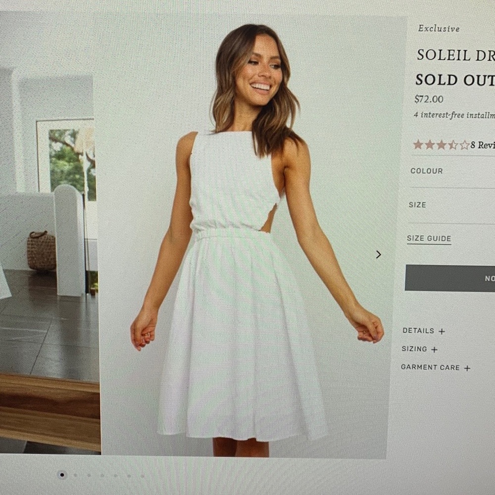 Petal and Pup White Soleil Dress Size 4